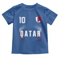 Qatar Soccer Sports Graphic Number 10 Jersey Style Toddler T Shirt Proud Qatari Football Fans Game Day Pride