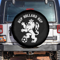 Hup Holland Hup Netherlands Crowned Lion Rampant Playing Football Graphic Spare Tire Cover Nederlands Coat of Arms Inspo Dutch Soccer Fans