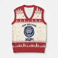Hup Holland Hup Lion Netherlands Flag V-Neck Knit Sweater Vest Nederlands Dutch Pride Soccer Fans