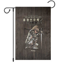 Personalized Armor of God Christian Wooden Style Garden Flag Ephesians 6:10 Scripture Faith Gift for Women