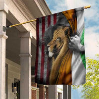 Irish American Heritage Lion of Judah Garden Flag Patriotic Christian Jesus Crown of Thorns Faith Gift