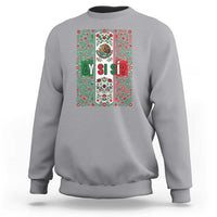 Y Si Si Mexican Flag Floral Folk Art Sweatshirt Viva Mexico Pride for Soccer Football Fans
