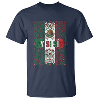 Y Si Si Mexican Flag Floral Folk Art T Shirt Viva Mexico Pride for Soccer Football Fans