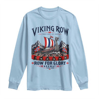Viking Row Ro Ro Norway Norge Norwegian Flag Long Sleeve Shirt Row For Glory Norway Together As One Retro Football Fans