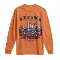 Viking Row Ro Ro Norway Norge Norwegian Flag Long Sleeve Shirt Row For Glory Norway Together As One Retro Football Fans
