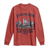 Viking Row Ro Ro Norway Norge Norwegian Flag Long Sleeve Shirt Row For Glory Norway Together As One Retro Football Fans