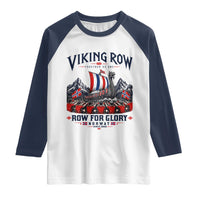 Viking Row Ro Ro Norway Norge Norwegian Flag Raglan Shirt Row For Glory Norway Together As One Retro Football Fans