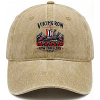 Viking Row Ro Ro Norway Norge Norwegian Flag Washed Cotton Baseball Cap Row For Glory Norway Together As One Retro Football Fans