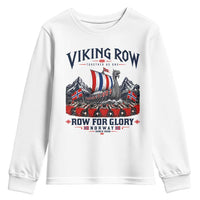 Viking Row Ro Ro Norway Norge Norwegian Flag Youth Sweatshirt Row For Glory Norway Together As One Retro Football Fans