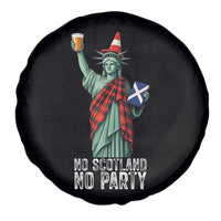No Scotland No Party Funny Statue of Liberty Celebration Spare Tire Cover Saltire Flag Glasgow Cone Scottish Football Fans