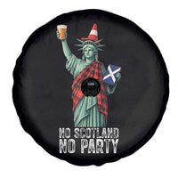 No Scotland No Party Funny Statue of Liberty Celebration Spare Tire Cover Saltire Flag Glasgow Cone Scottish Football Fans