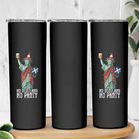 No Scotland No Party Funny Statue of Liberty Celebration Skinny Tumbler Saltire Flag Glasgow Cone Scottish Football Fans