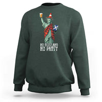 No Scotland No Party Funny Statue of Liberty Celebration Sweatshirt Saltire Flag Glasgow Cone Scottish Football Fans
