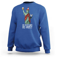 No Scotland No Party Funny Statue of Liberty Celebration Sweatshirt Saltire Flag Glasgow Cone Scottish Football Fans