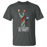 No Scotland No Party Funny Statue of Liberty Celebration T Shirt Saltire Flag Glasgow Cone Scottish Football Fans