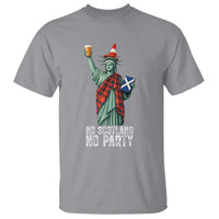 No Scotland No Party Funny Statue of Liberty Celebration T Shirt Saltire Flag Glasgow Cone Scottish Football Fans