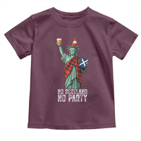 No Scotland No Party Funny Statue of Liberty Celebration Toddler T Shirt Saltire Flag Glasgow Cone Scottish Football Fans