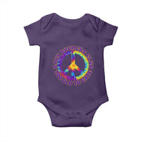 Baby Boomers Club Too Old To Care Retro Tie Dye Effect Printing Baby Onesie Peace Sign Groovy 60s Hippie Humor Graphic