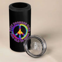 Baby Boomers Club Too Old To Care Retro Tie Dye Effect Printing 4 in 1 Can Cooler Tumbler Peace Sign Groovy 60s Hippie Humor Graphic