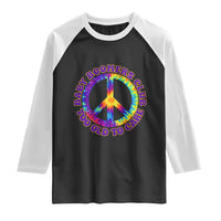 Baby Boomers Club Too Old To Care Retro Tie Dye Effect Printing Raglan Shirt Peace Sign Groovy 60s Hippie Humor Graphic
