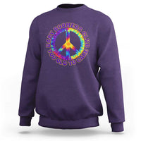 Baby Boomers Club Too Old To Care Retro Tie Dye Effect Printing Sweatshirt Peace Sign Groovy 60s Hippie Humor Graphic