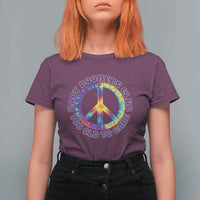 Baby Boomers Club Too Old To Care Retro Tie Dye Effect Printing T Shirt For Women Peace Sign Groovy 60s Hippie Humor Graphic