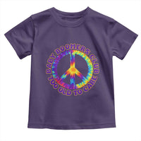 Baby Boomers Club Too Old To Care Retro Tie Dye Effect Printing Toddler T Shirt Peace Sign Groovy 60s Hippie Humor Graphic