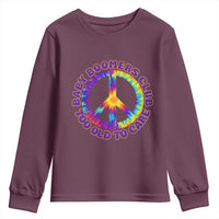 Baby Boomers Club Too Old To Care Retro Tie Dye Effect Printing Youth Sweatshirt Peace Sign Groovy 60s Hippie Humor Graphic