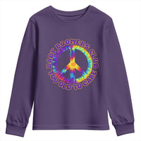 Baby Boomers Club Too Old To Care Retro Tie Dye Effect Printing Youth Sweatshirt Peace Sign Groovy 60s Hippie Humor Graphic
