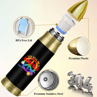Retro Groovy Hippie Baby Boomer Generation Bullet Tumbler Funny You Call Me A Boomer Like It's A Bad Thing Peace Sign Flower