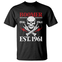 Funny Baby Boomer The Badass Generation T Shirt EST 1961 Birthday Gift Skull Rock On Graphic