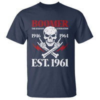 Funny Baby Boomer The Badass Generation T Shirt EST 1961 Birthday Gift Skull Rock On Graphic