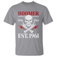 Funny Baby Boomer The Badass Generation T Shirt EST 1961 Birthday Gift Skull Rock On Graphic