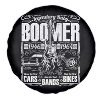 Legendary Baby Boomer Generation 1946 to 1964 Spare Tire Cover Vintage Rocker Classic Cars And Bikes Graphic