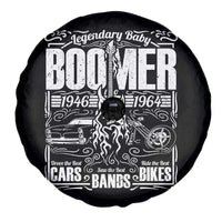 Legendary Baby Boomer Generation 1946 to 1964 Spare Tire Cover Vintage Rocker Classic Cars And Bikes Graphic