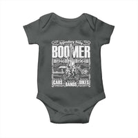 Legendary Baby Boomer Generation 1946 to 1964 Baby Onesie Vintage Rocker Classic Cars And Bikes Graphic