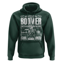 Legendary Baby Boomer Generation 1946 to 1964 Hoodie Vintage Rocker Classic Cars And Bikes Graphic