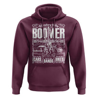 Legendary Baby Boomer Generation 1946 to 1964 Hoodie Vintage Rocker Classic Cars And Bikes Graphic