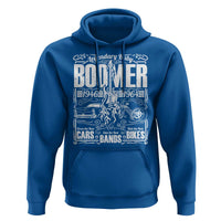 Legendary Baby Boomer Generation 1946 to 1964 Hoodie Vintage Rocker Classic Cars And Bikes Graphic