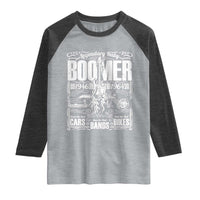 Legendary Baby Boomer Generation 1946 to 1964 Raglan Shirt Vintage Rocker Classic Cars And Bikes Graphic