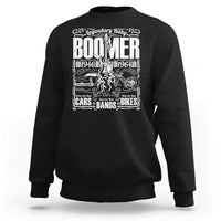 Legendary Baby Boomer Generation 1946 to 1964 Sweatshirt Vintage Rocker Classic Cars And Bikes Graphic