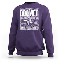 Legendary Baby Boomer Generation 1946 to 1964 Sweatshirt Vintage Rocker Classic Cars And Bikes Graphic