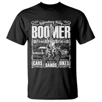 Legendary Baby Boomer Generation 1946 to 1964 T Shirt Vintage Rocker Classic Cars And Bikes Graphic