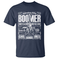 Legendary Baby Boomer Generation 1946 to 1964 T Shirt Vintage Rocker Classic Cars And Bikes Graphic