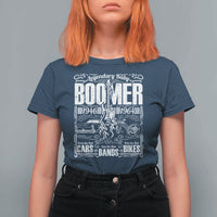 Legendary Baby Boomer Generation 1946 to 1964 T Shirt For Women Vintage Rocker Classic Cars And Bikes Graphic