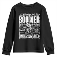 Legendary Baby Boomer Generation 1946 to 1964 Youth Sweatshirt Vintage Rocker Classic Cars And Bikes Graphic