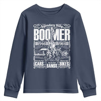 Legendary Baby Boomer Generation 1946 to 1964 Youth Sweatshirt Vintage Rocker Classic Cars And Bikes Graphic