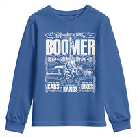 Legendary Baby Boomer Generation 1946 to 1964 Youth Sweatshirt Vintage Rocker Classic Cars And Bikes Graphic