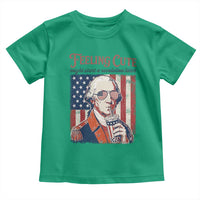 Funny George Washington Revolutionary Patriotic Toddler T Shirt Feeling Cute Might Start A Revolution Later