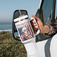 Funny George Washington Revolutionary Patriotic Tumbler With Handle Feeling Cute Might Start A Revolution Later